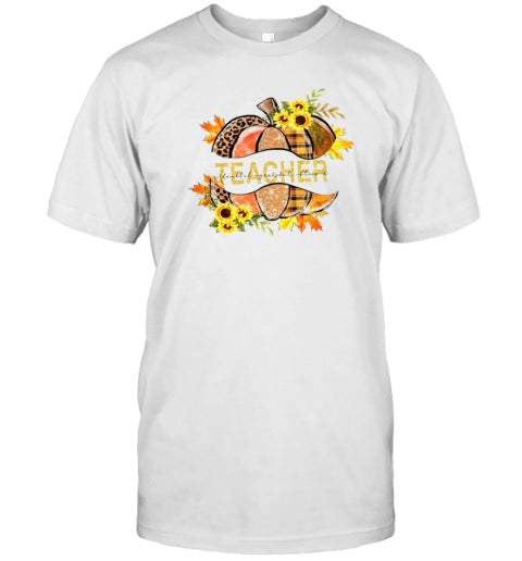 A Shining Halloween Pumpkin Teacher T Shirt