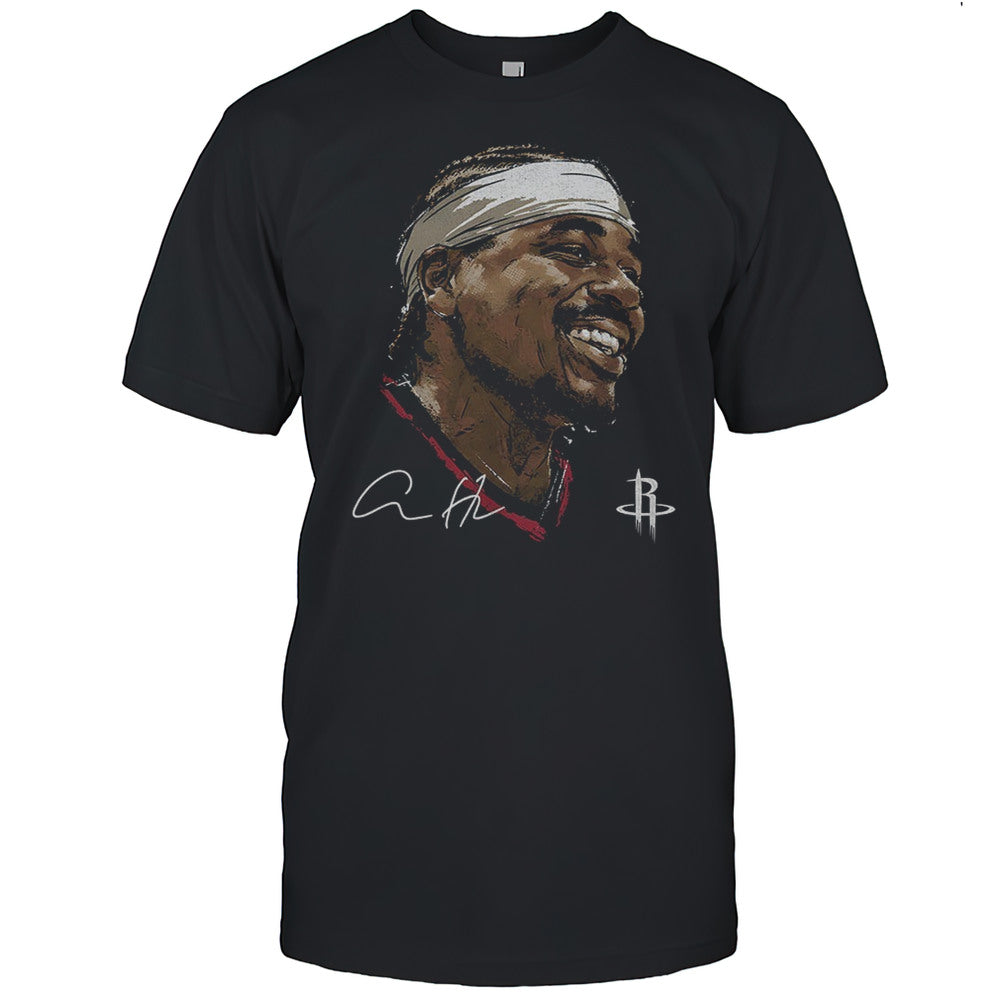 Aaron Holiday Houston Rockets MLB Basketball Player Portrait Signature Shirt