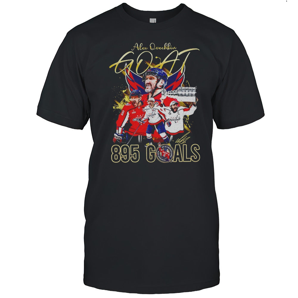 Alex Ovechkin Goat 895 Goals Signature Shirt