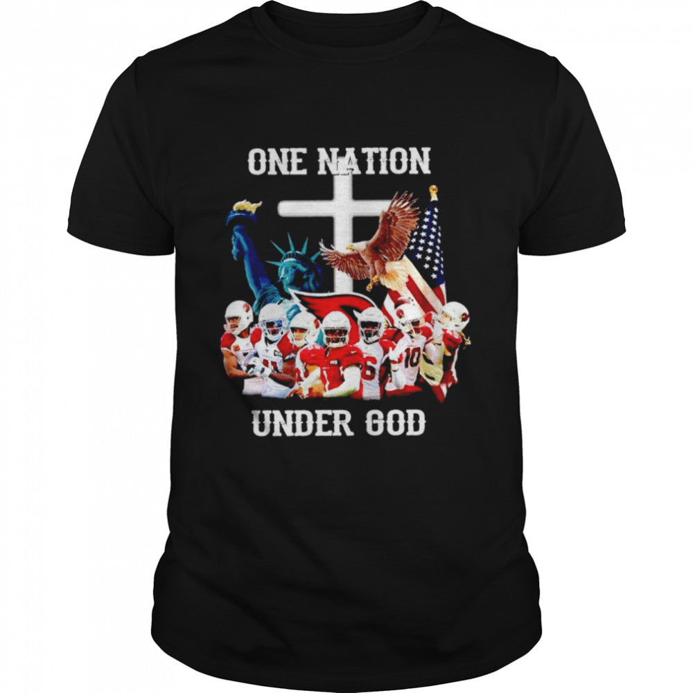 Arizona Cardinals team one nation under god T shirt