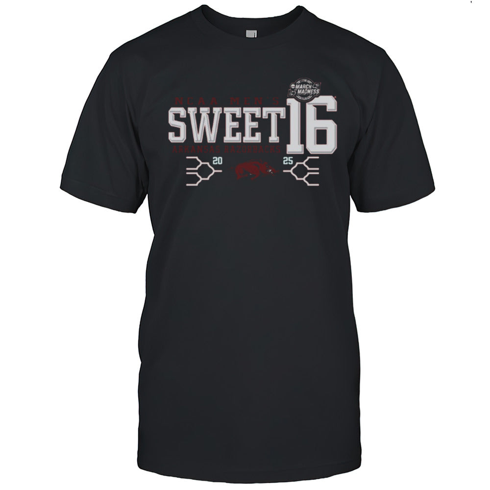Arkansas Razorbacks Basketball NCAA Mens Sweet 16 Bound March Madness 2025 T shirt