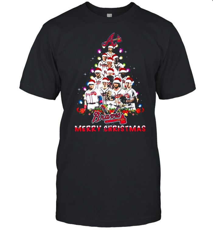 Atlanta Braves Players Christmas Tree Merry Christmas Shirt