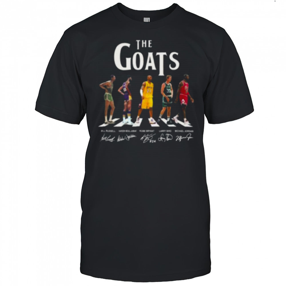 Bill Russell Kobe Bryant Larry Bird Michael Jordan The NBA Goats Shirt