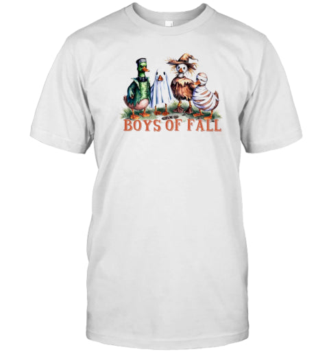Boys Of Fall Ghost Ducks Fall Pumpkins Season Halloween Ducks T Shirt