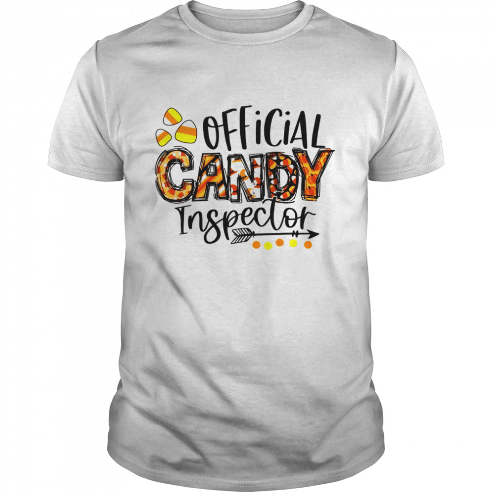 Candy Inspector Candy Corn Hallloween Costume Shirt