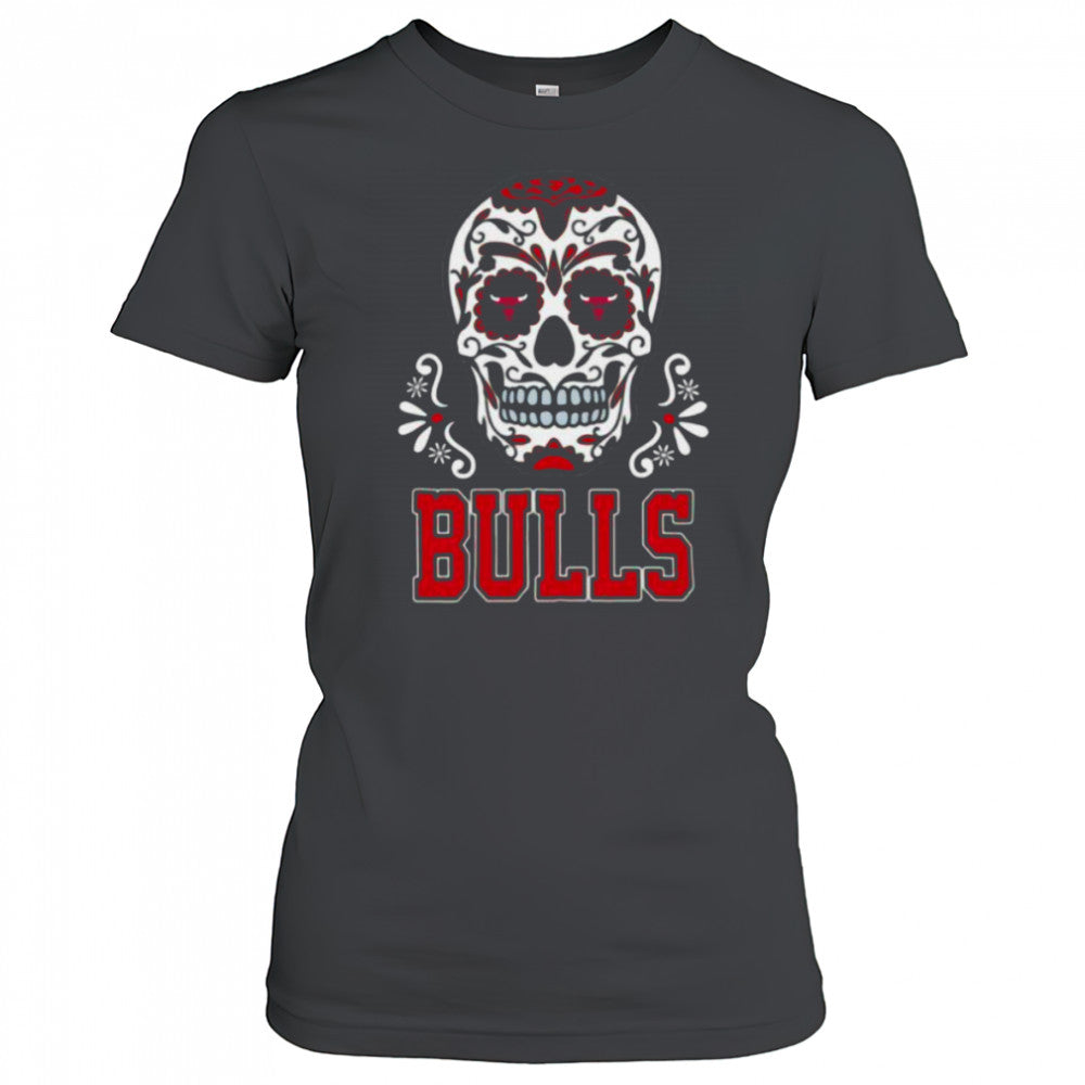 Chicago Bulls Sugar Skull Dia De Los Muertos Logo Shirt