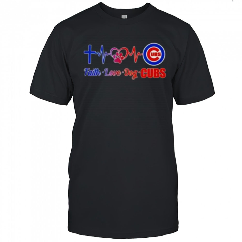 Chicago Cubs Faith Love Dog Heartbeat 2025 shirt