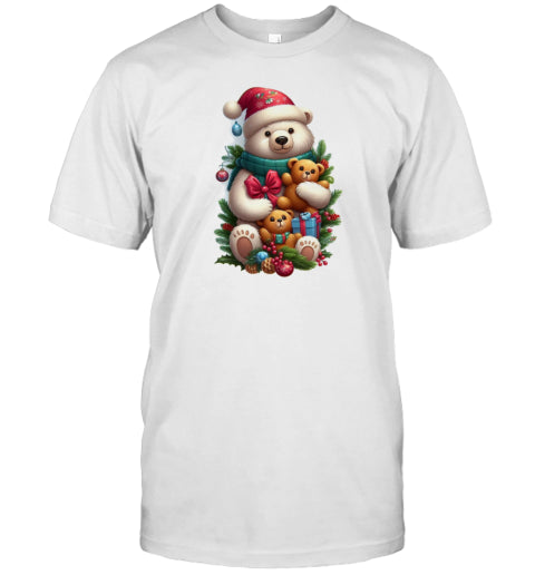 Christmas Bear Family Sticker T Shirt