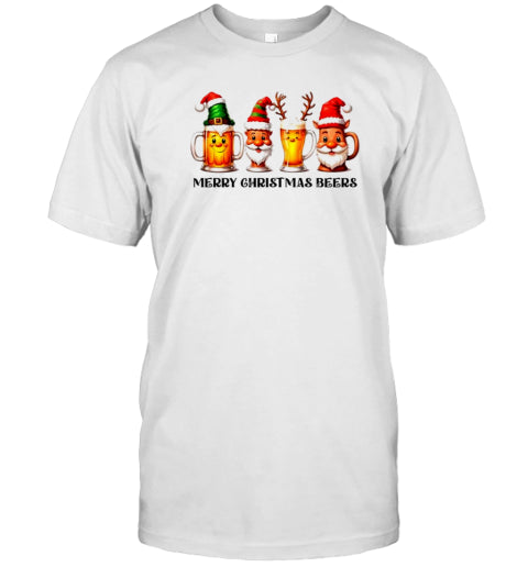 Christmas Drinking Merry Christmas Santa Beer T Shirt