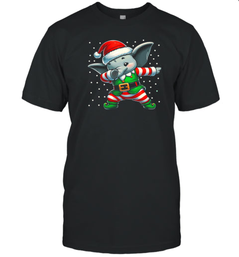 Christmas Elephant Elf Funny Elephant Lover T Shirt