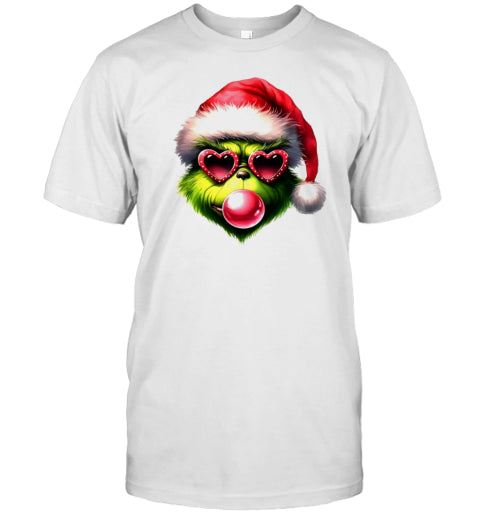 Christmas Grinch Blowing Up Bubble Merry Grinchmas T Shirt