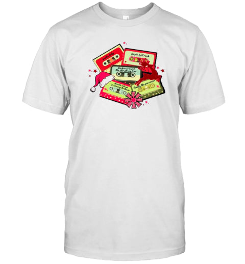 Christmas Music Cassette Tapes Teacher T Shirt
