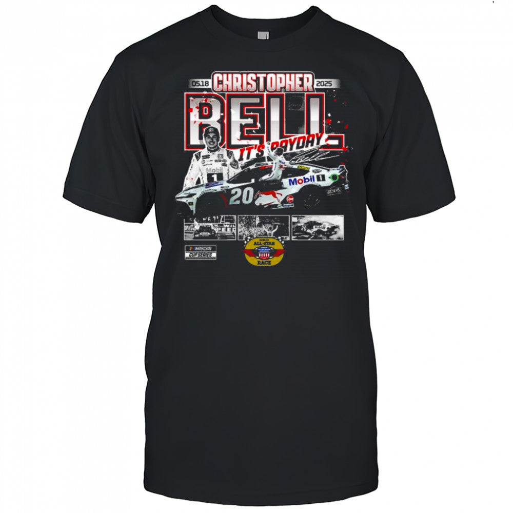 Christopher Bell Checkered Flag Sports Charcoal 2025 NASCAR All Star Race Winner Shirt