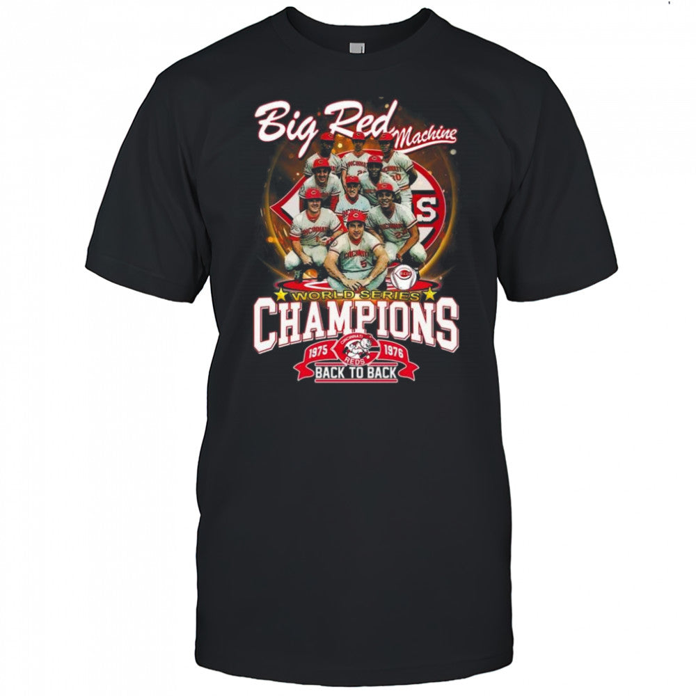 Cincinnati Reds Big Red Machine World Series Champions 1976 1976 Back To Back Shirt
