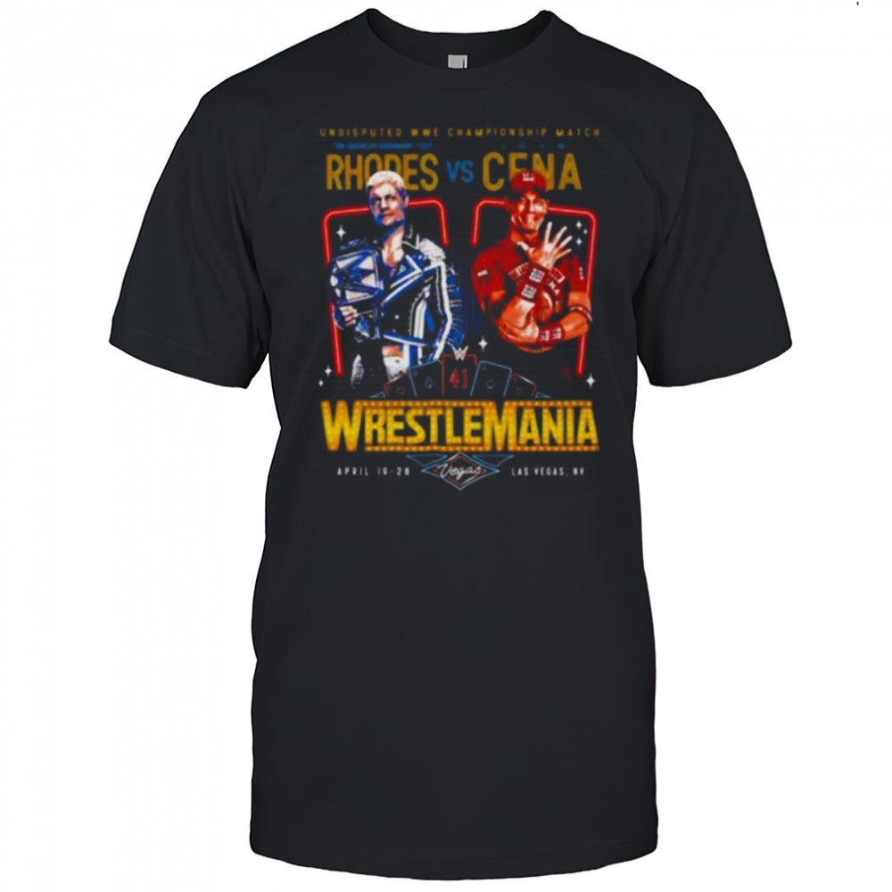 Cody Rhodes vs. John Cena WrestleMania 41 shirt