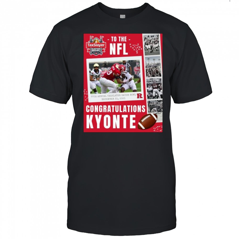 Congrats to Kyonte Hamilton on the TaxSlayer Gator Bowl and the 2025 NFL Draft with Houston Texans t shirt