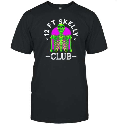 Costume 12 FT Skelly Club Lazy Halloween T Shirt