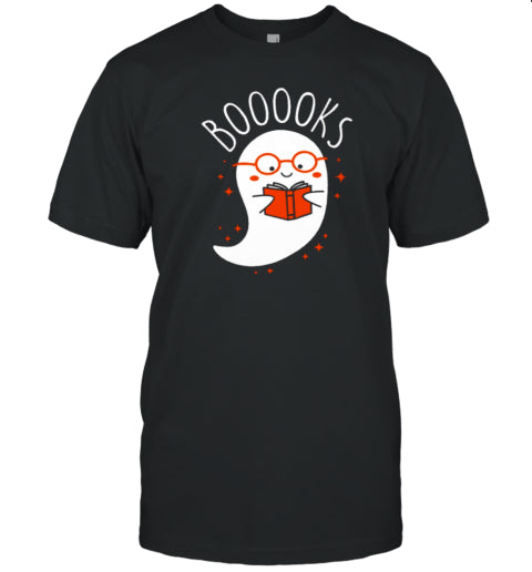 Cute Halloween Ghost Reading Books Classic T Shirt