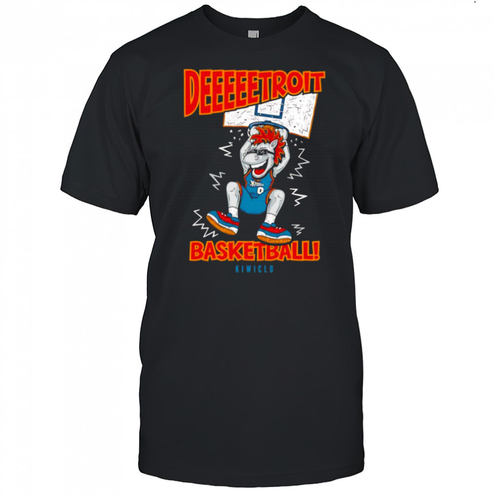 Deeeetroit basketball dunk mascot shirt