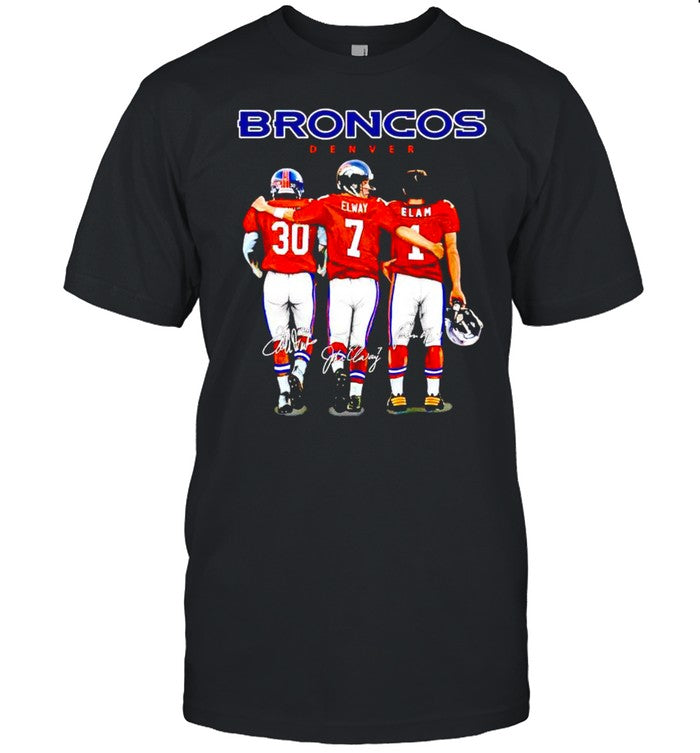 Denver Broncos best players Phillip Lindsay and Elway and Elam shirt