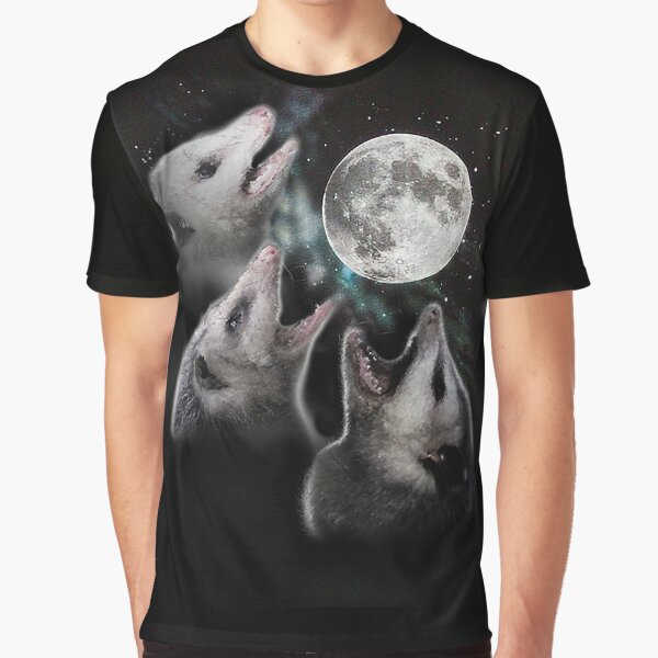 3 Opossum Moon Graphic T-Shirt for Sale by evilkidart