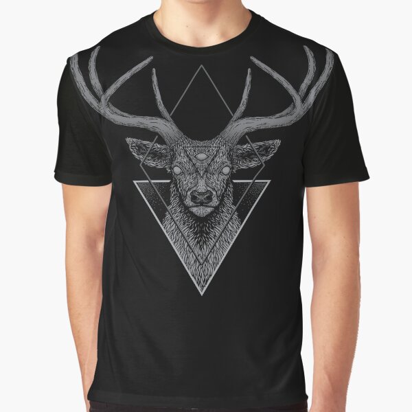 Dark Deer Graphic T-Shirt for Sale by deniart