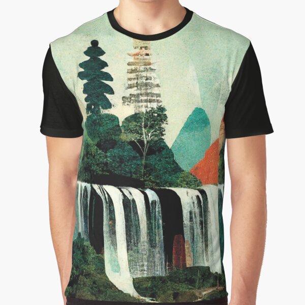 Waterfalls Artwork Collage Graphic T-Shirt for Sale by visionaryberry
