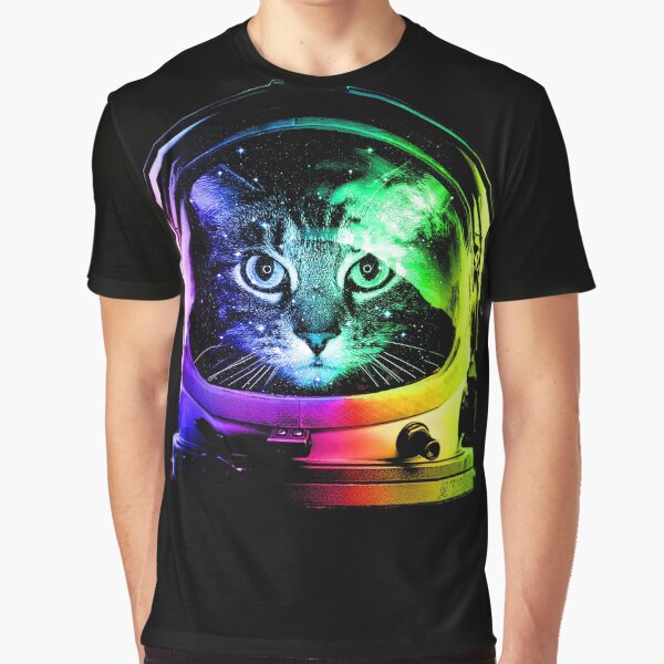 Astronaut Cat Graphic T-Shirt for Sale by clingcling
