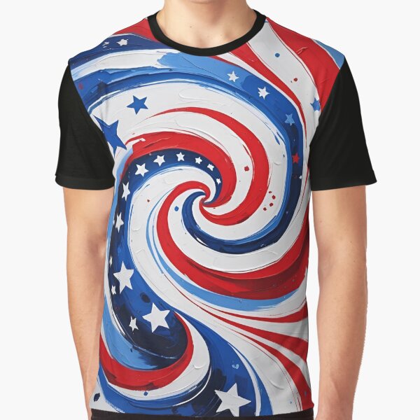 American Swirl Graphic T-Shirt for Sale by dmaq