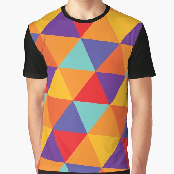 90s Retro Geometric Triangles Graphic T-Shirt for Sale by ind3finite