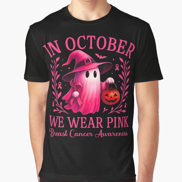Breast Cancer Women Halloween in Oct We Wear Pink Graphic T-Shirt for Sale by Torionrad