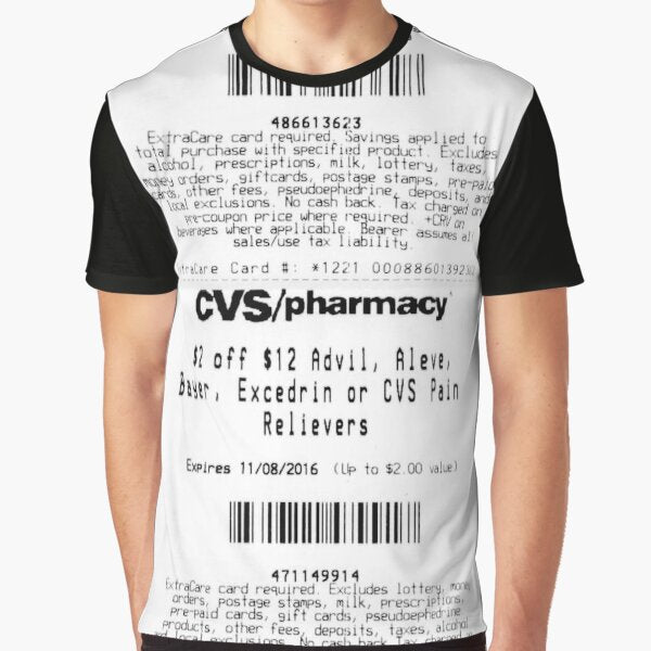 CVS Receipt Graphic T-Shirt for Sale by EmoteBot