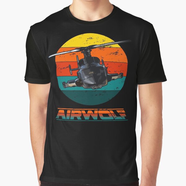 Airwolf Sunset 1980s Retro Classic Graphic T-Shirt for Sale by Ravensclaw3