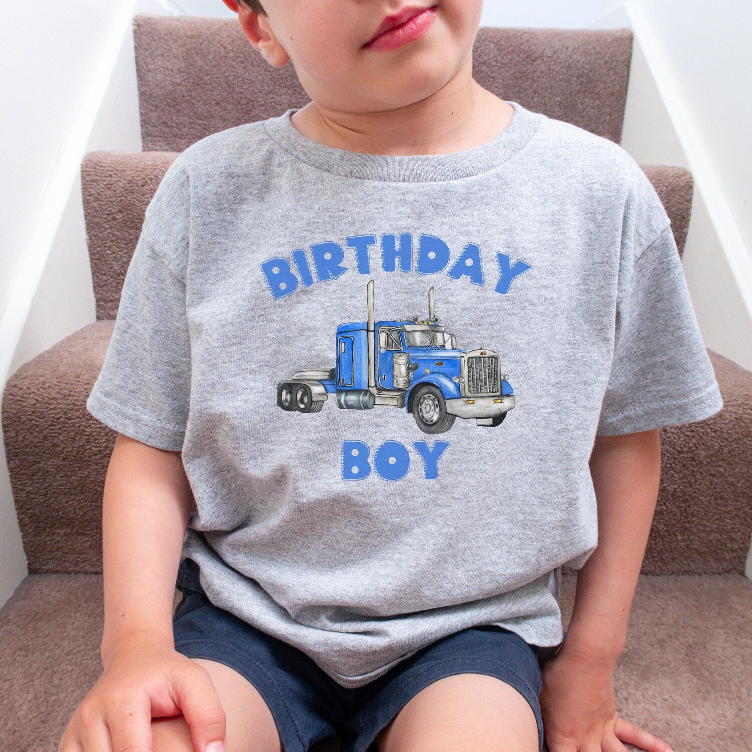 Birthday Boy Semi truck tshirt, Kids truck birthday shirt, Trucker tee, Semi Truck birthday, Boy birthday gift,  Big Rig shirt, Boy gift