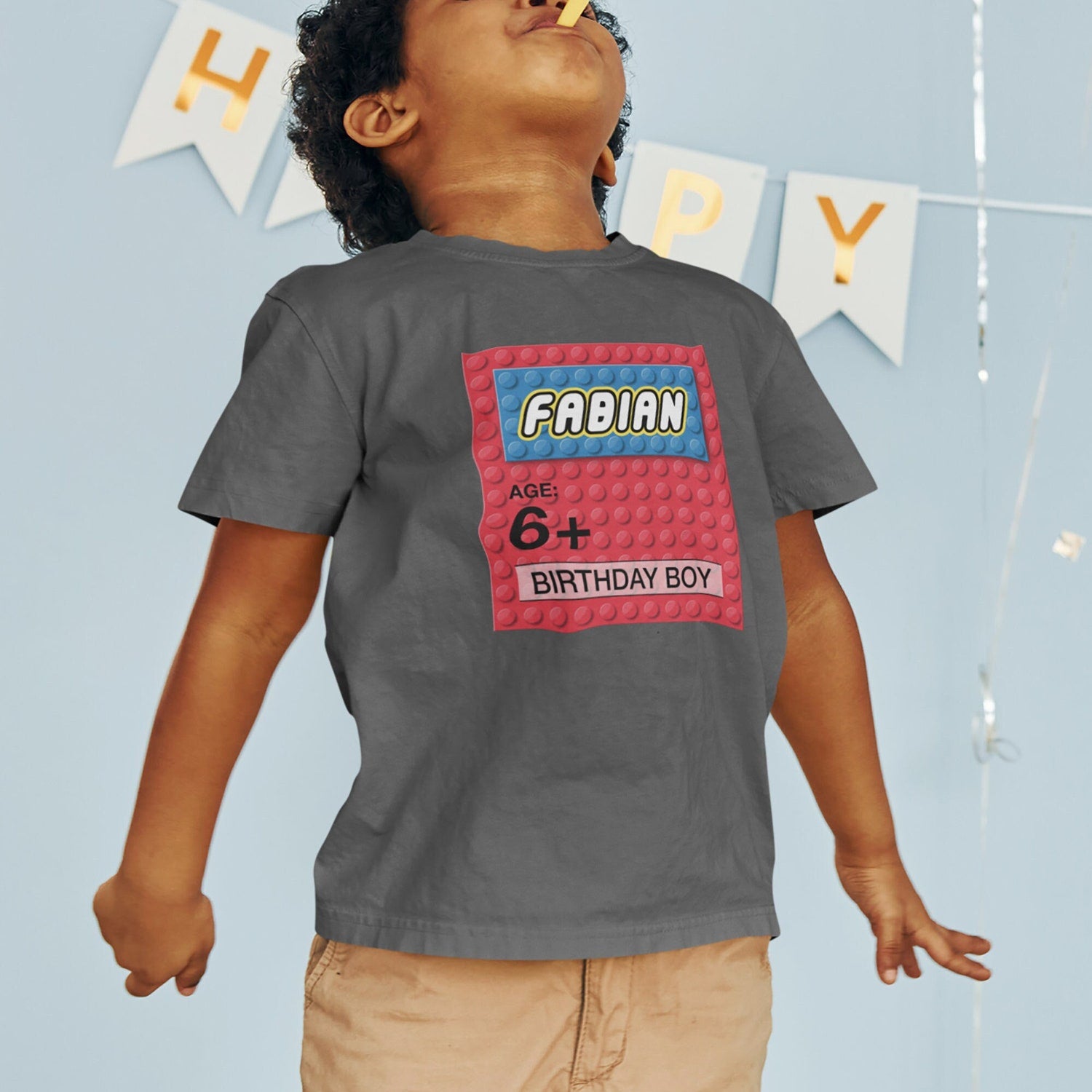 Building Blocks Birthday Shirt: Personalized Brick Name Tee