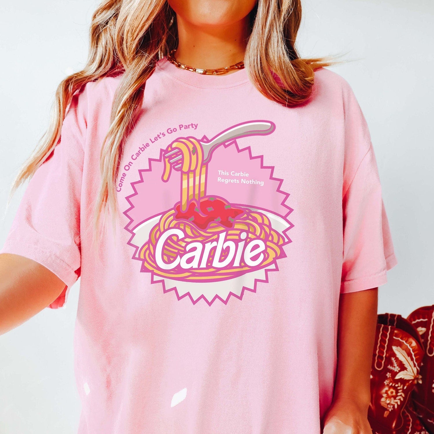 Carbie I Love Carbs Bread Pasta Pizza Funny Meme Tee Ken Shirt Weird Shirts Ironic Shirts Aesthetic Trendy Doll Movie Shirt Dreamhouse