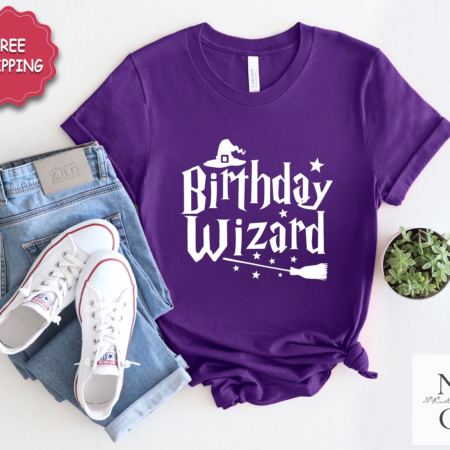 Birthday Shirt, Birthday Wizard Shirt, Custom Wizard Shirt, Magic Birthday Shirt, Magical Birthday Party Shirt, Birthday Gift, Gift for Kids