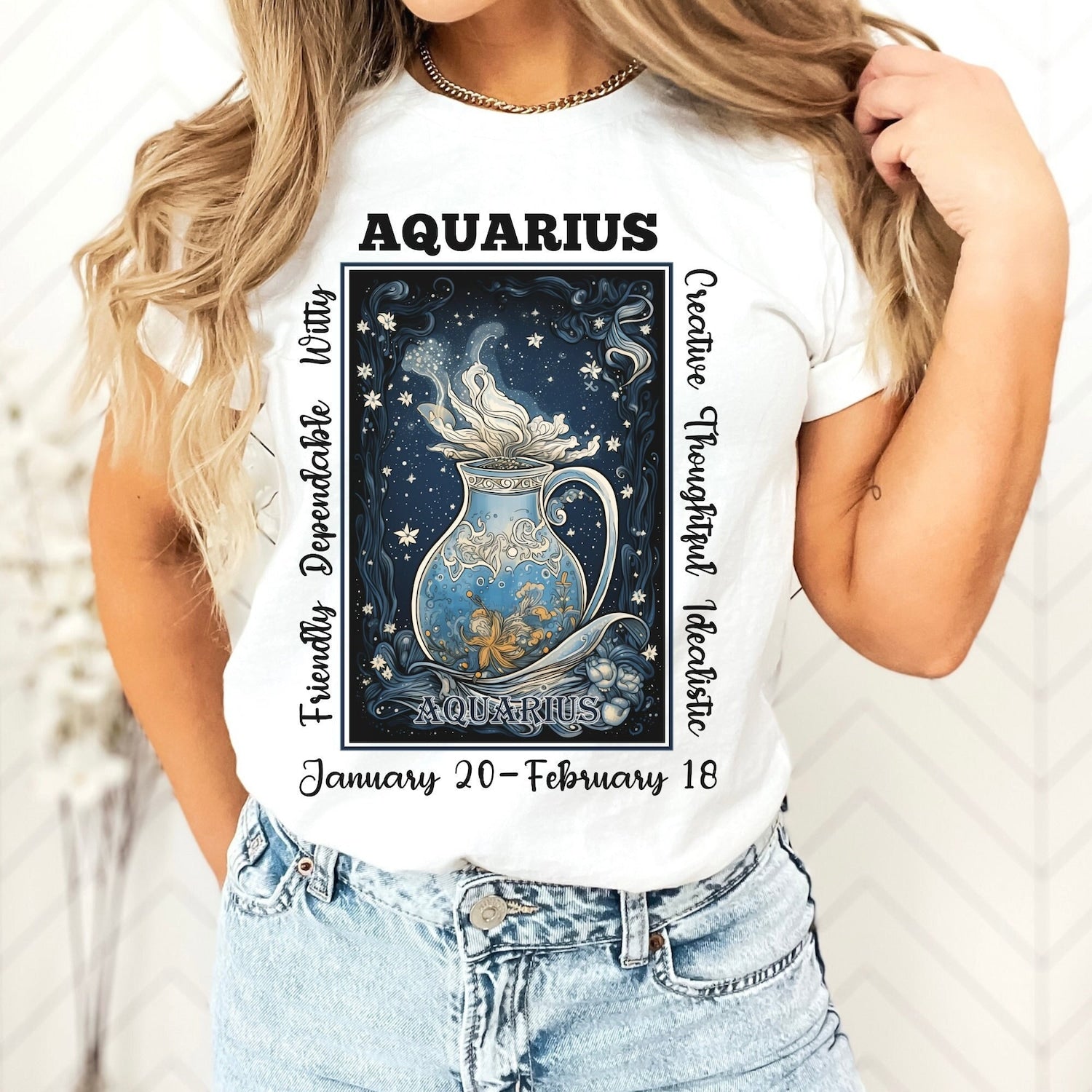 Aquarius Zodiac Shirt: Astrology Birthday Gift Tee, Unisex Horoscope Fan Apparel