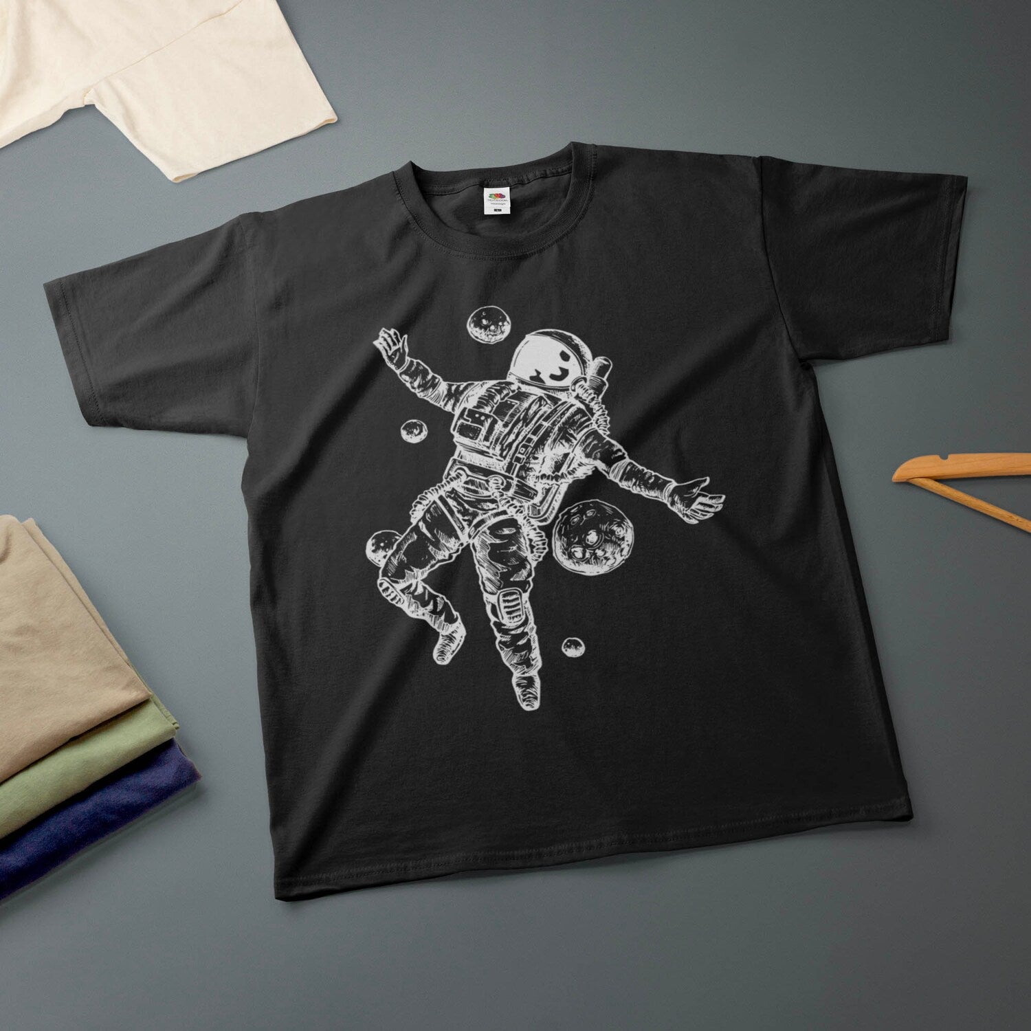 Astronauts T-Shirt Various Sizes & Colours Ink Drawing Tee
