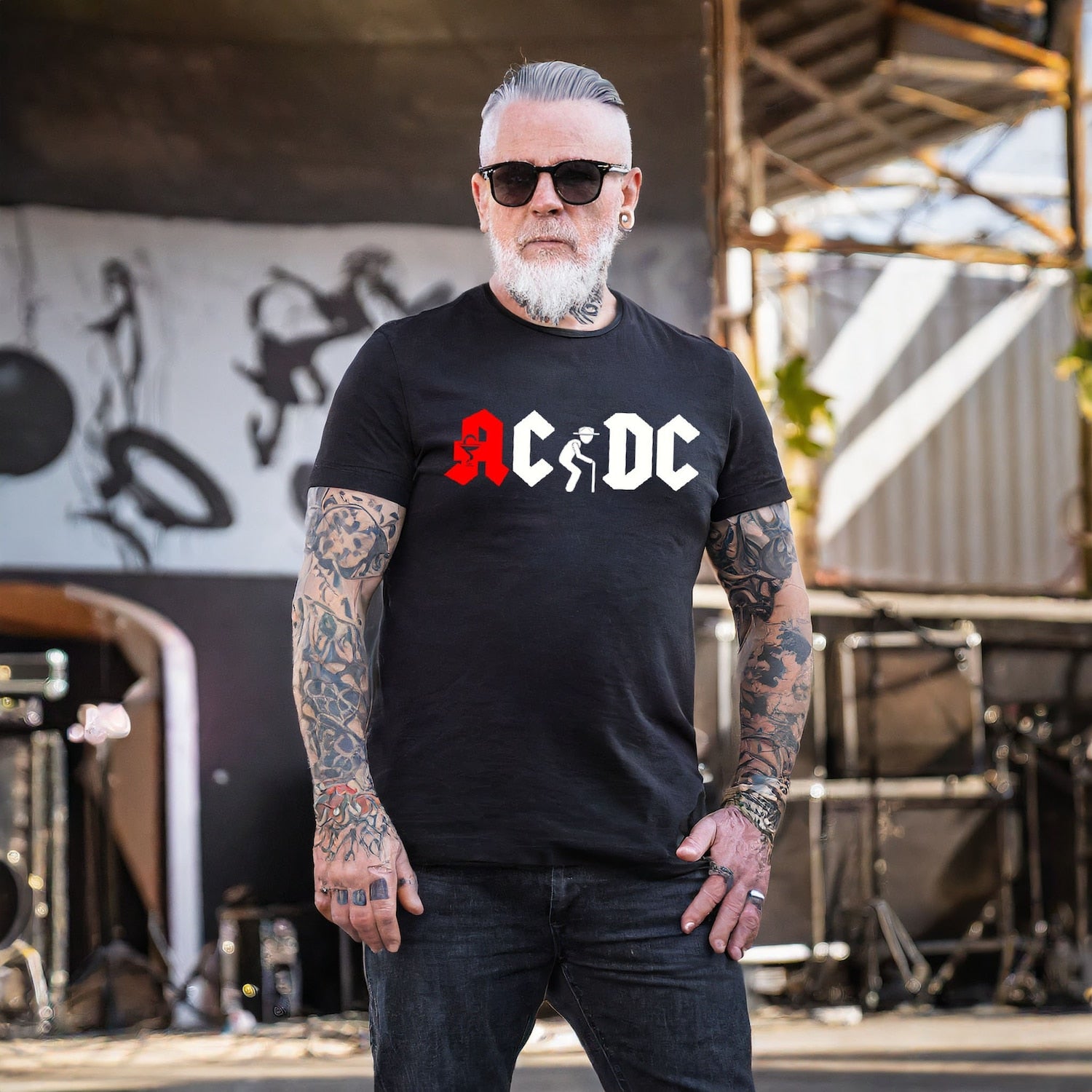 AC/DC Pharmacy T-Shirt: Hard Rock Metal Retro Tee, Grandpa Birthday Present Gift