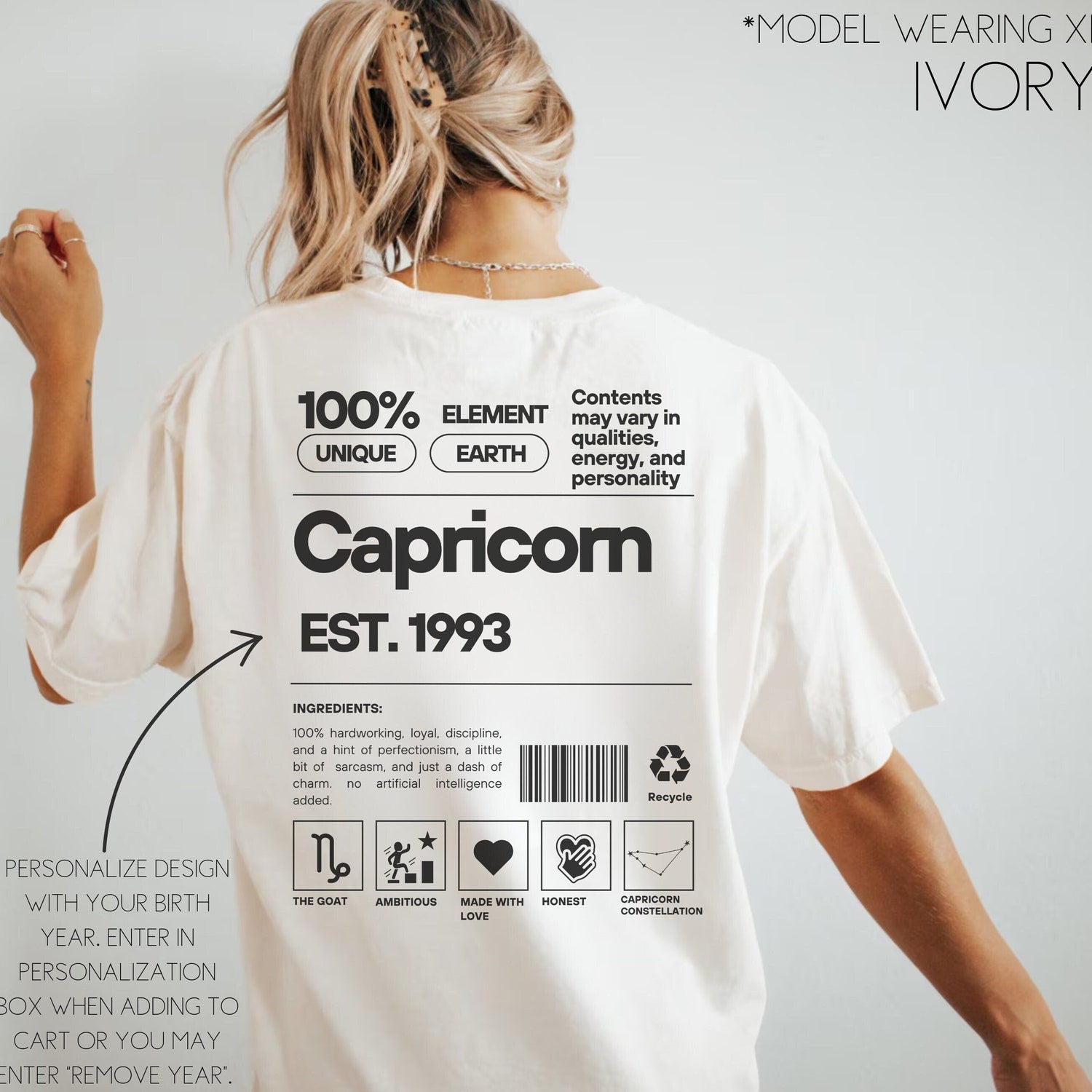 Capricorn Zodiac Shirt: Personalized Astrology Birthday Gift, Horoscope Fan Tee