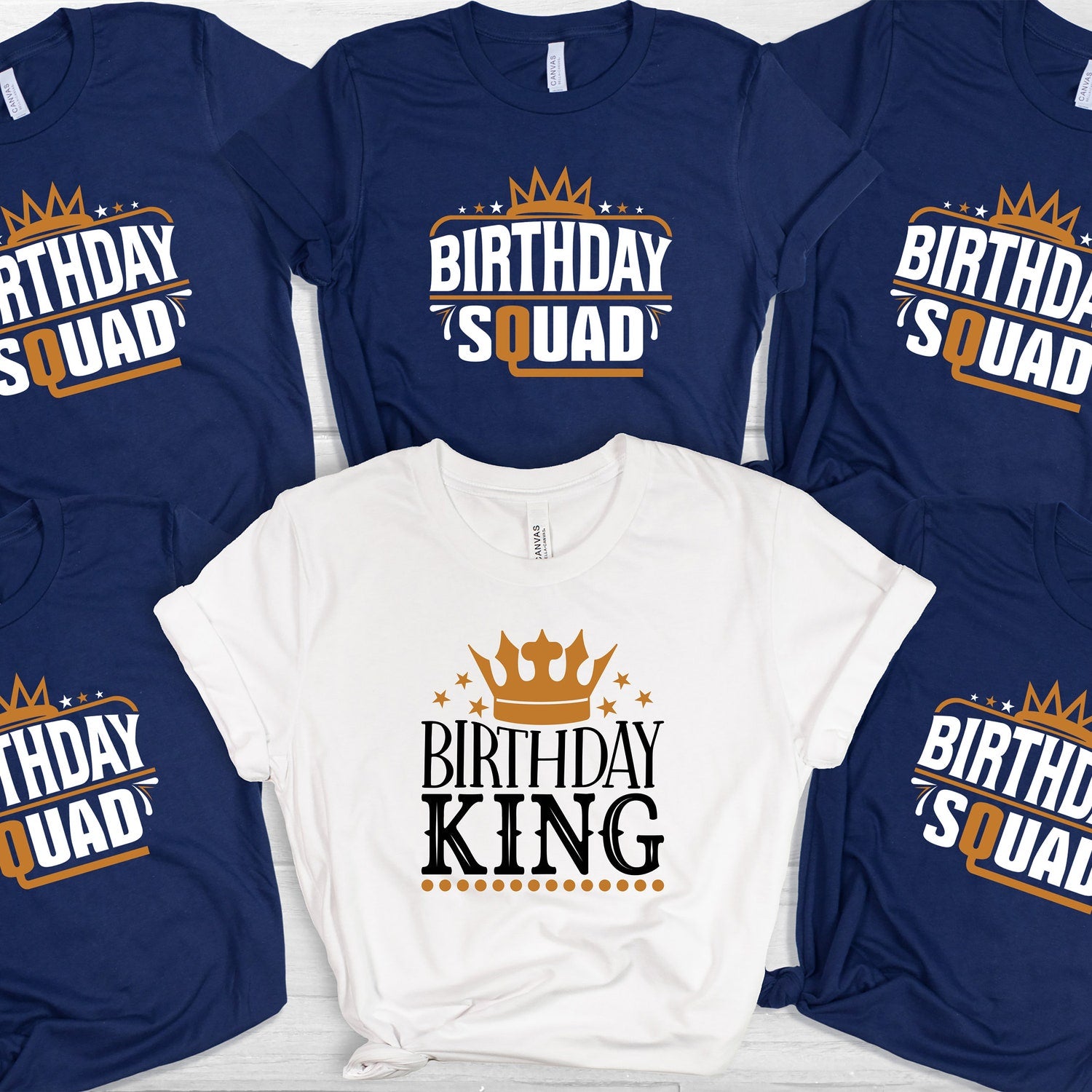 Birthday King Shirt, Personalized Birthday Boy Shirts, Birthday Squad Shirt, Birthday Party T-Shirt, Birthday Men Gift, Custom Birthday Crew