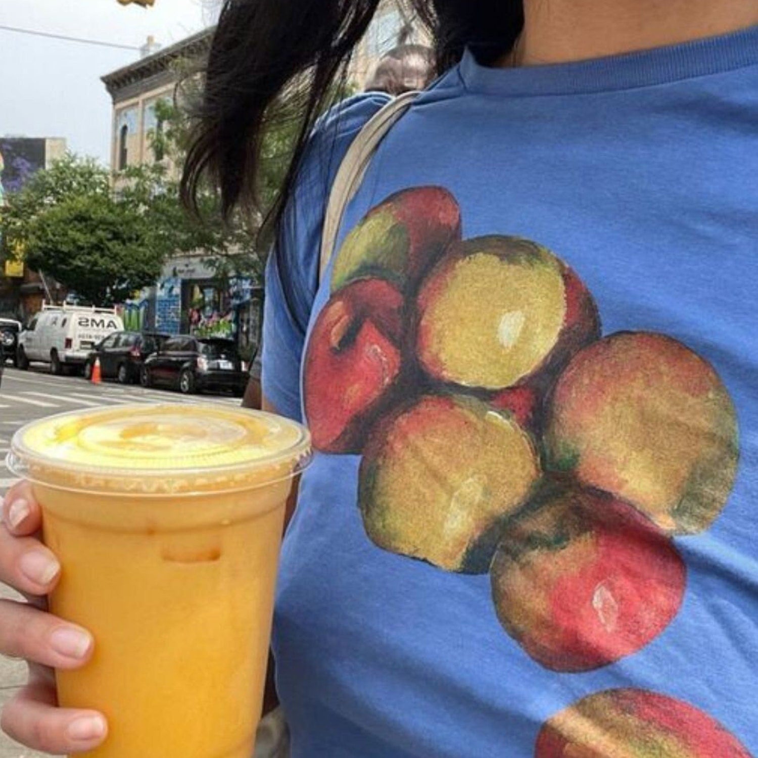 Cezanne Apples Painted Baby Tee, Coquette Style, Vintage Graphic, Pinterest Aesthetic, 90s Top, Y2K, Retro Graphic, Cottagecore, Historical