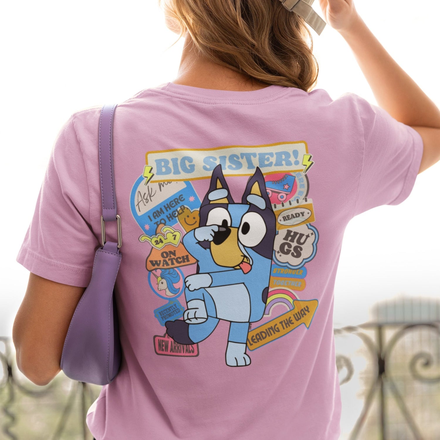 Bluey Big Sister T-Shirt: Cartoon Dog Birthday Gift, Cute Character Tee