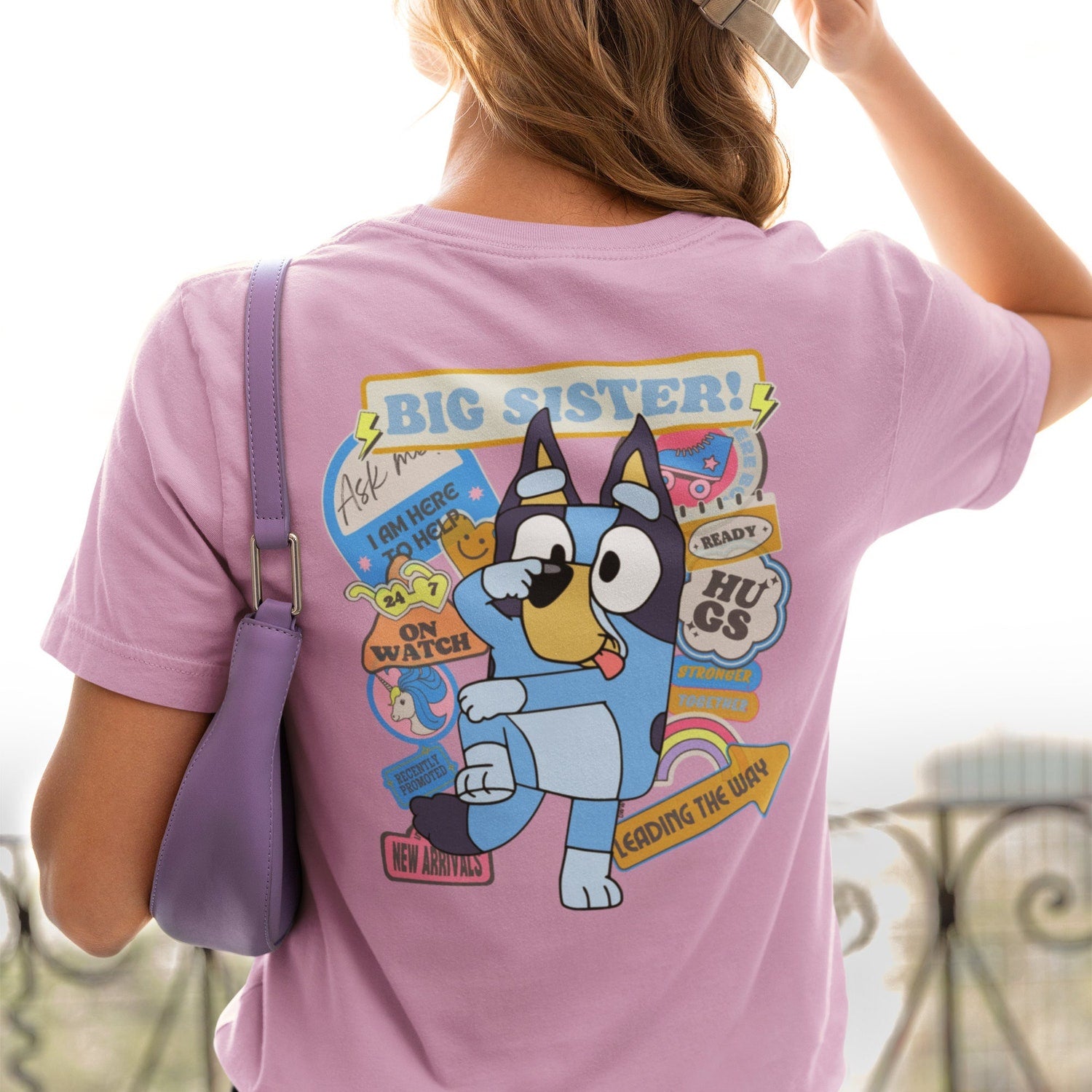 Bluey Big Sister T-Shirt: Cartoon Dog Birthday Gift