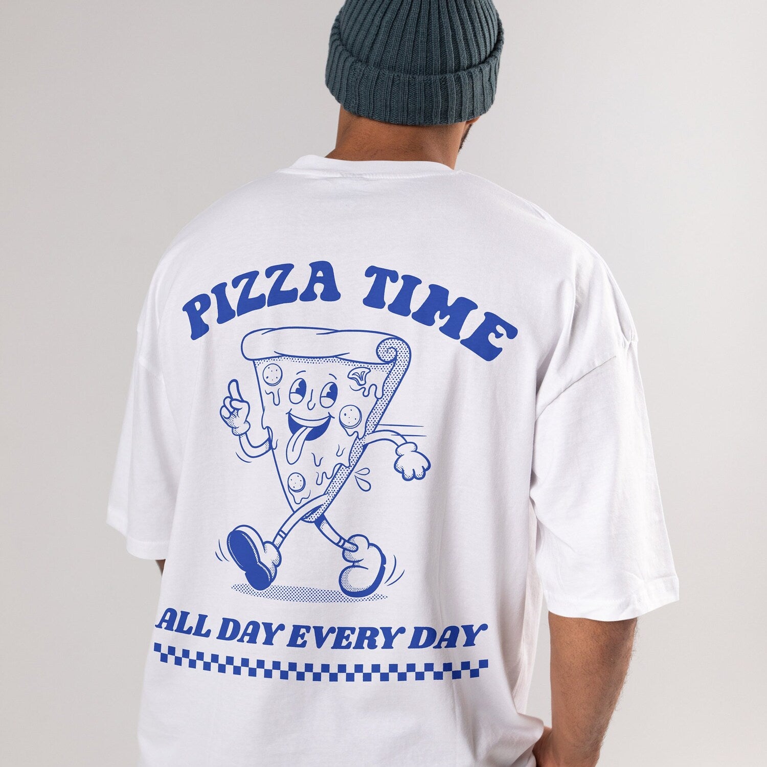 Oversized Pizza Tshirt, Unisex T Shirt, Pizza Time shirt, Summer shirt Pop art shirt Gift for her Funny Retro shirt, Aesthetic clothing