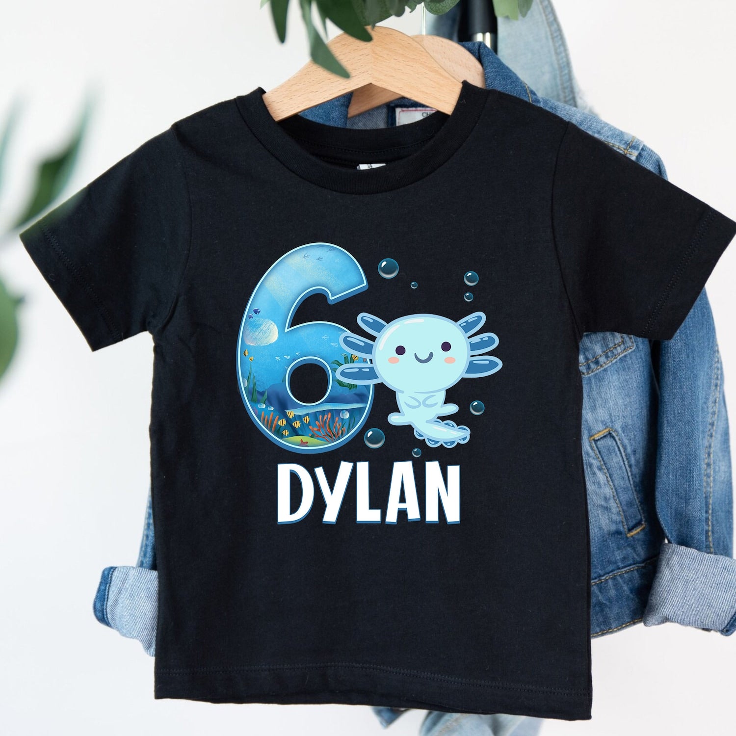 Boys Axolotl Birthday Shirt For Boy Toddler, Birthday Kid Shirt, Birthday Axolotl Tee, Personalized Birthday Boy Tee, Birthday Boy Gift