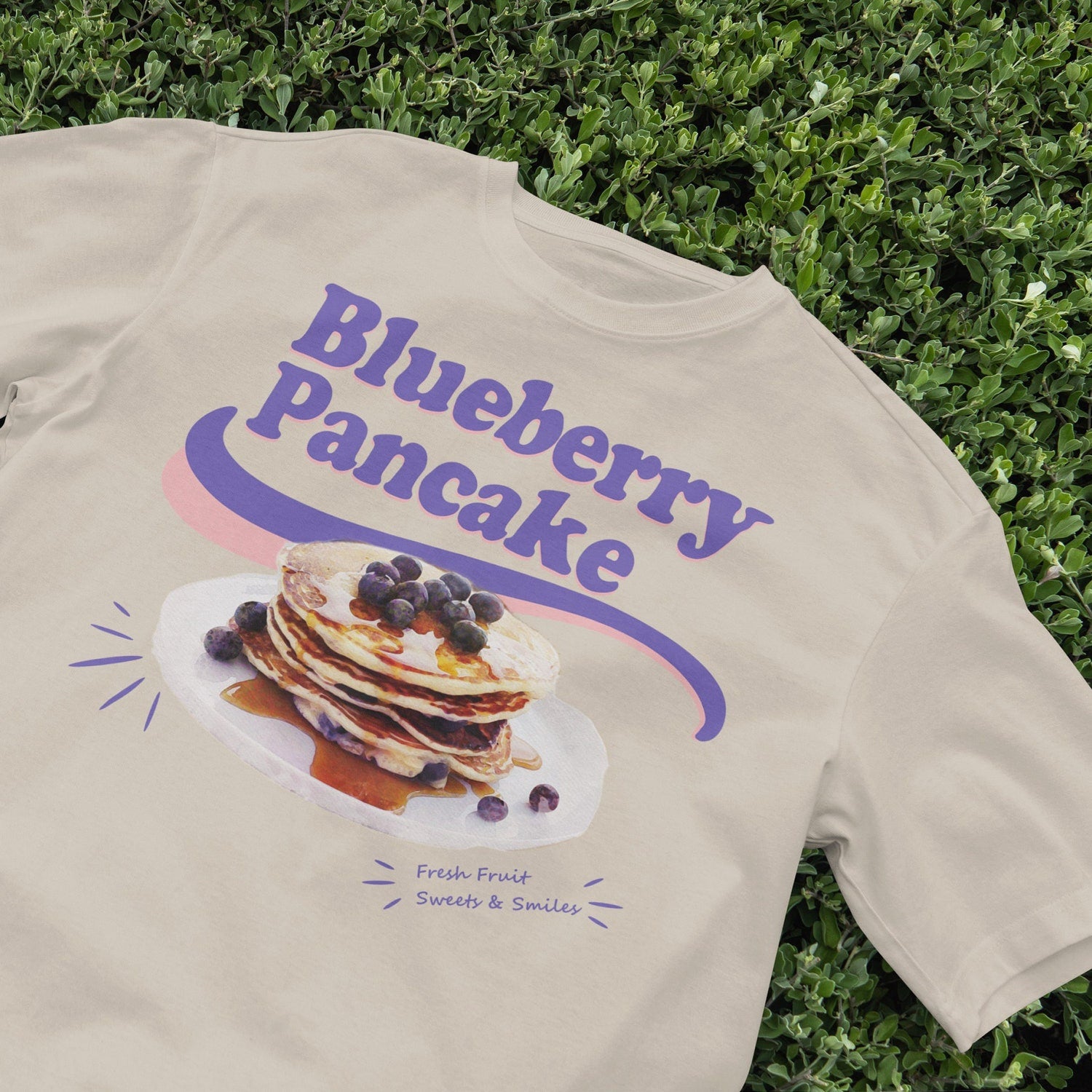 Blueberry Pancake TShirt, Retro Dessert Shirt, Cute shirt, Vintage Shirt, 90s shirt, Y2K aesthetic shirt, nostalgia shirt, Trendy Tee