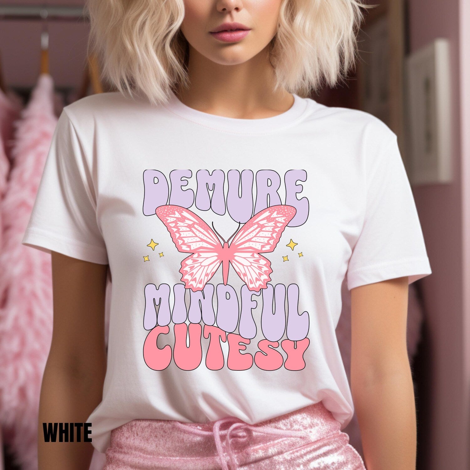 Very Demure Very Mindful Very Cutesy Shirt, Trendy Viral Shirt, Dainty T-Shirt, Coquette Aesthetic, Girly Shirt Modest Shirt, Funny Meme Tee