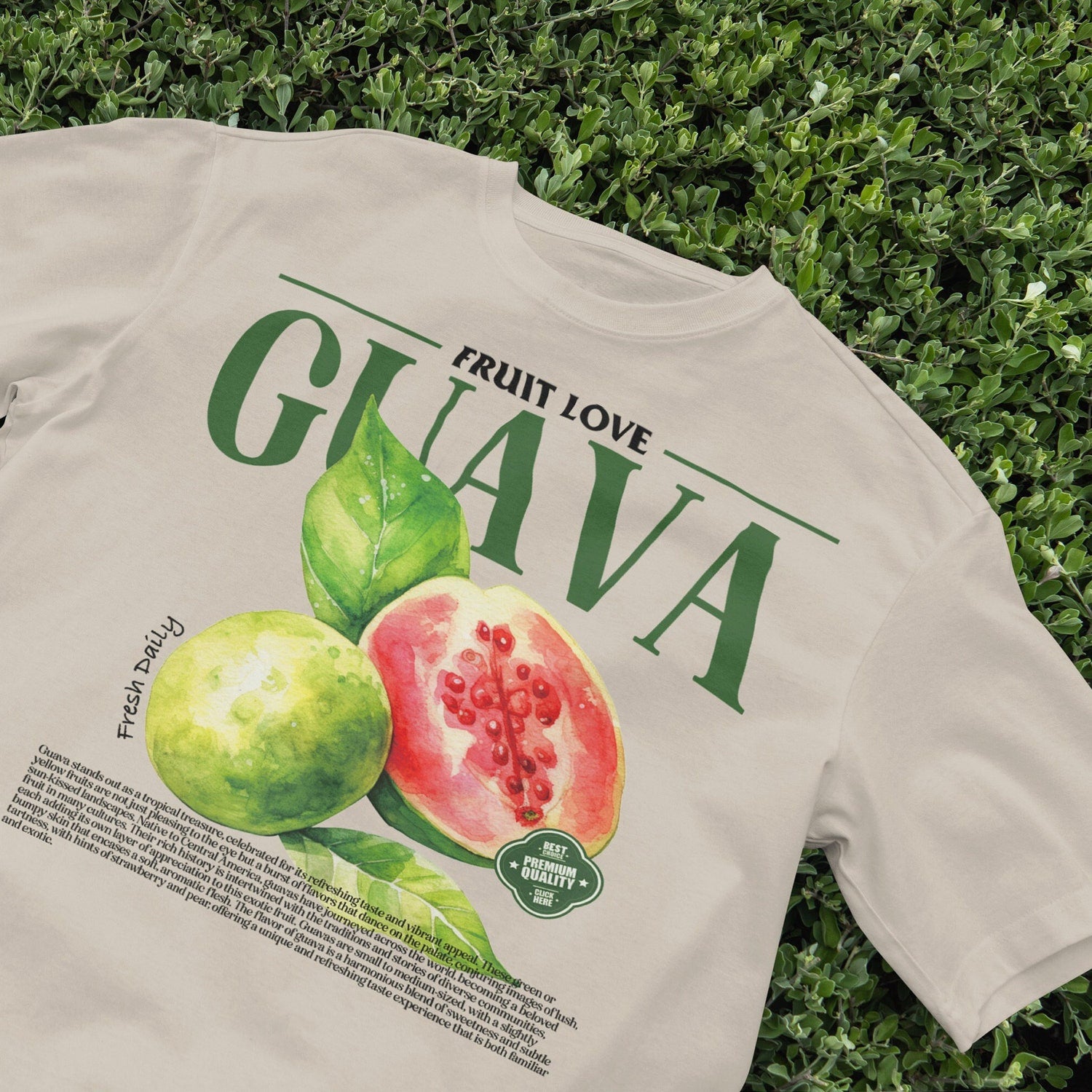 Cute Guava T-Shirt, Tropical Fruit Shirt, Aesthetic Fruit Shirt, Preppy Tee, Indie Shirt, Y2K aesthetic shirt, Cute shirt, nostalgia